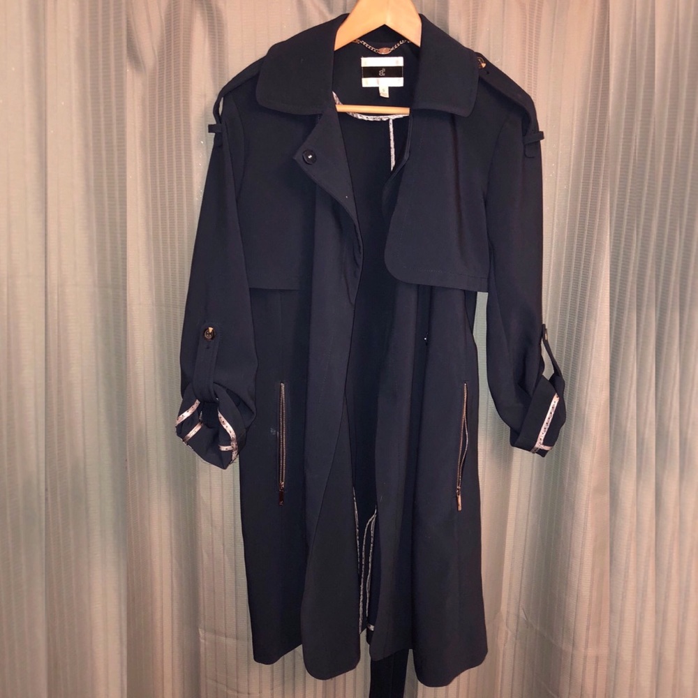 Navy Blue Trench Coat